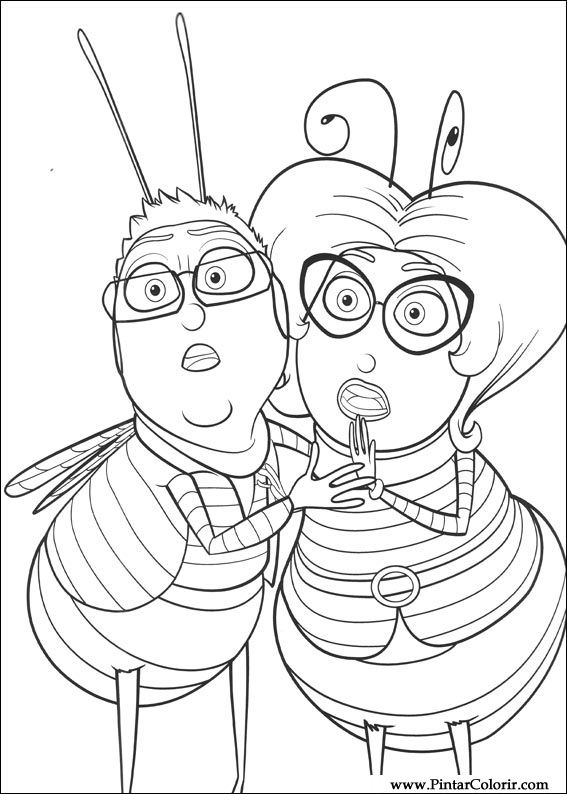 567x794 Drawings To Paint Amp Colour Bee Movie