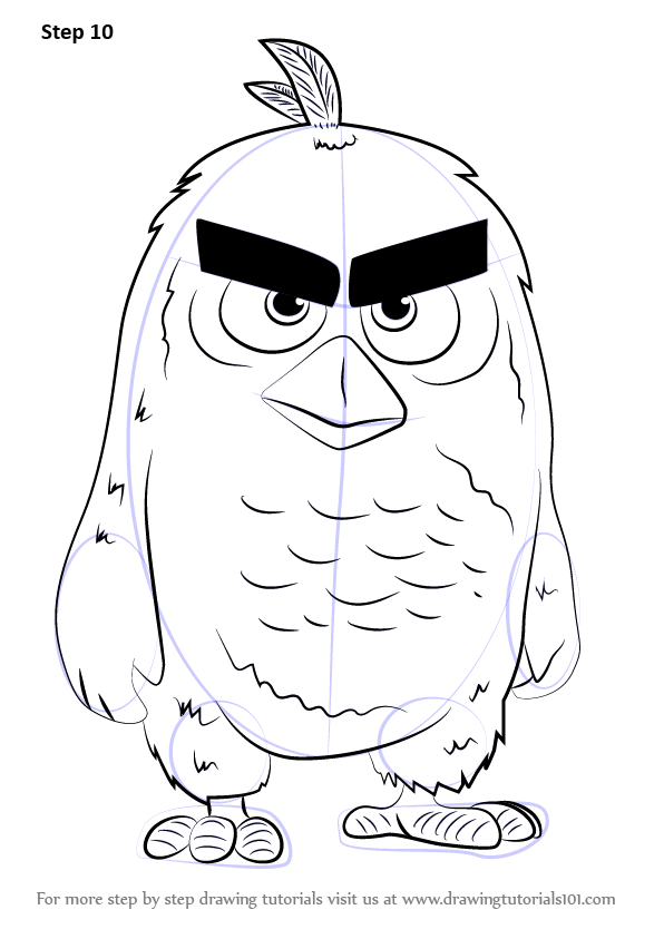 596x843 Learn How To Draw Red From The Angry Birds Movie (The Angry Birds
