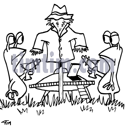 436x438 Free Drawing Of Aliens Bw From The Category Movies Amp Magic