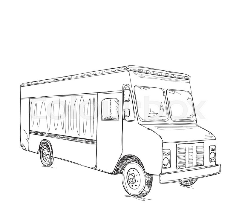 800x724 Drawn Truck Hand Drawn