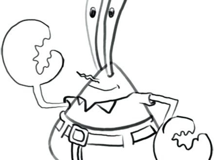 440x330 Mr Krabs Coloring Pages