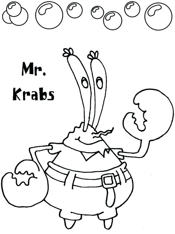 600x800 Mr Krabs Coloring Pages Play With Coloring Page Krusty Krab