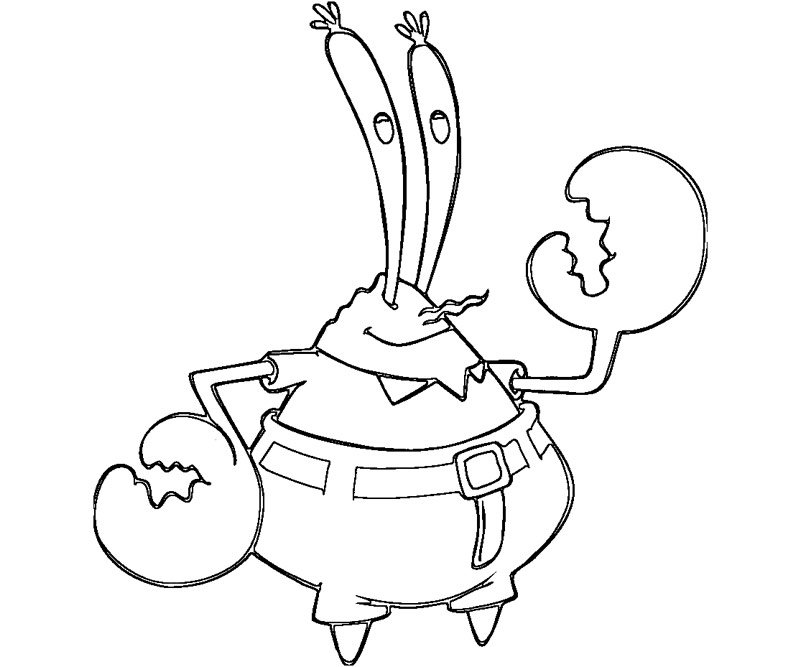 800x667 Mr. Krabs Coloring Pages