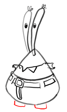 229x382 Step By Step Lesson How To Draw Mr. Krabs From Spongebob