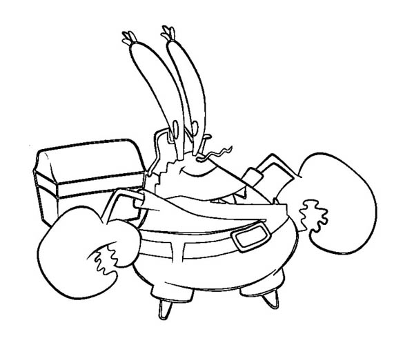 600x500 How To Draw Mr Krabs Coloring Page