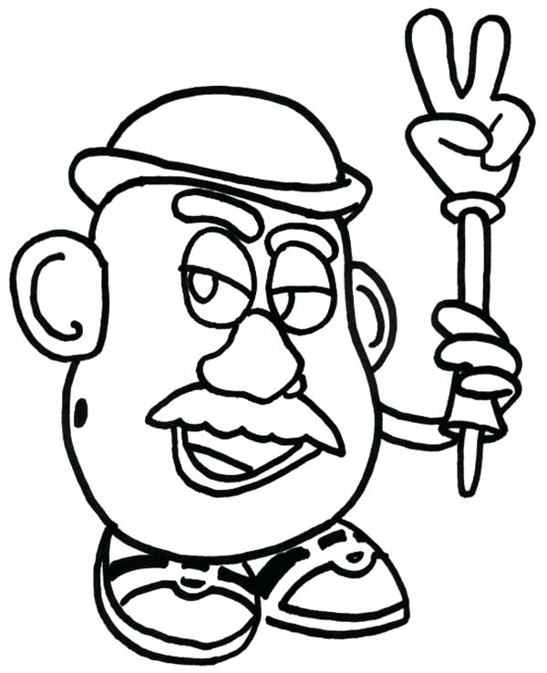 600x738 Mr Potato Head Coloring Pages