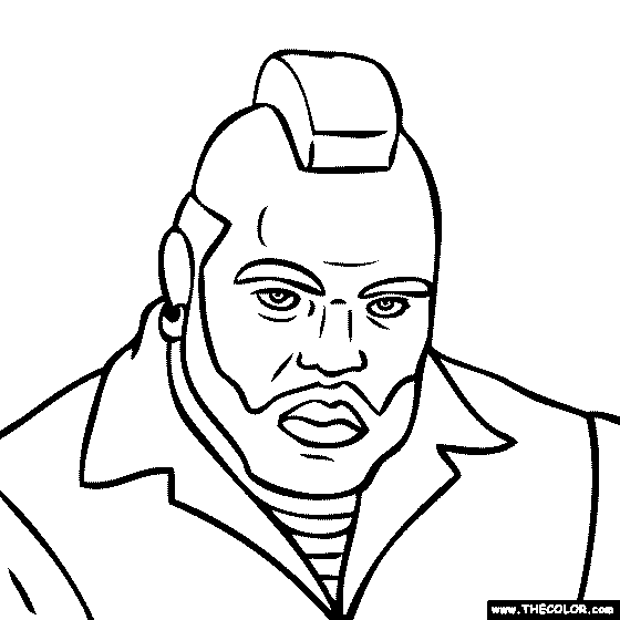560x560 Mr. T Coloring Page