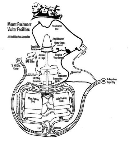 415x453 Map Of Mount Rushmore