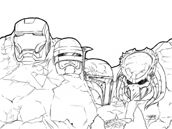 550x412 The Coolest Sci Fi Homage To Mt. Rushmore You'Ll See Today [Pic