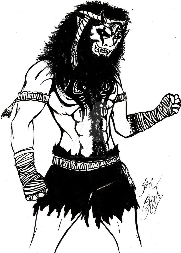 757x1056 Muay Thai Demon Concept By Steveinsane
