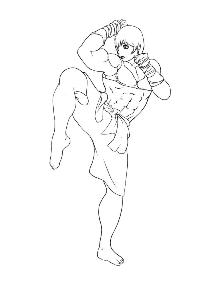 774x1032 Muay Thai Girl By Kyptova