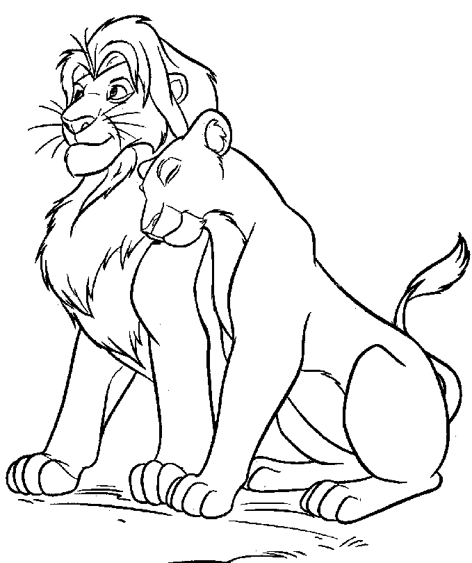 679x810 Lion King Mufasa And Sarabi Free Coloring Page Animals, Disney