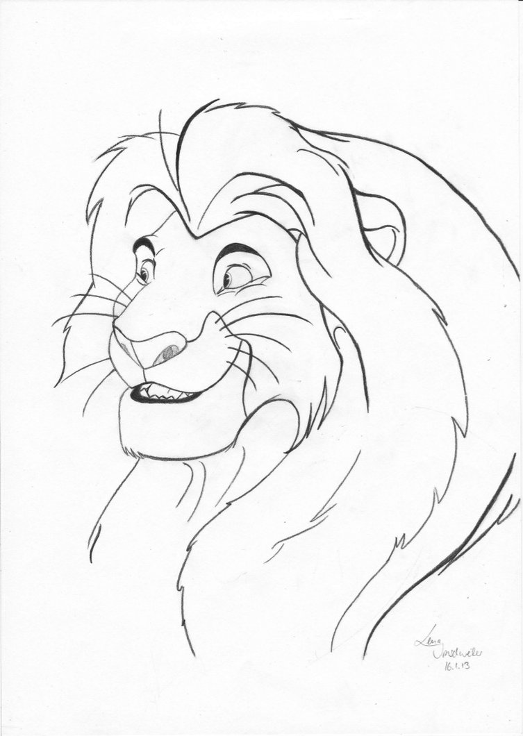 Mufasa Drawing at GetDrawings | Free download