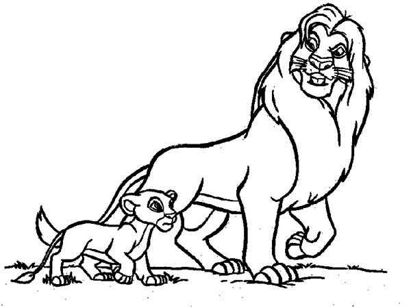 600x450 The Lion King Simba And Mufasa Talk Coloring Page Mhvnfmjmhfj