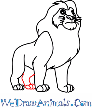 300x350 How To Draw Mufasa From The Lion King