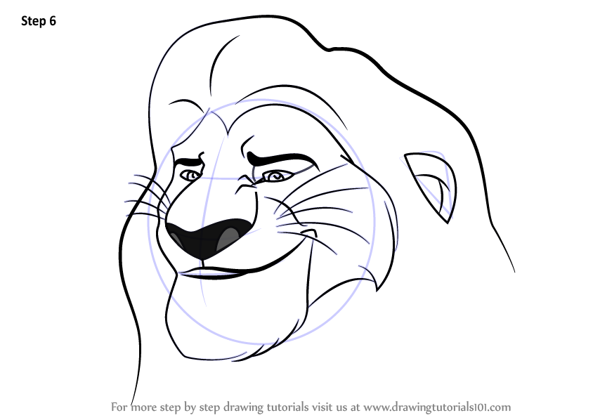 844x598 Learn How To Draw Mufasa From The Lion Guard (The Lion Guard) Step