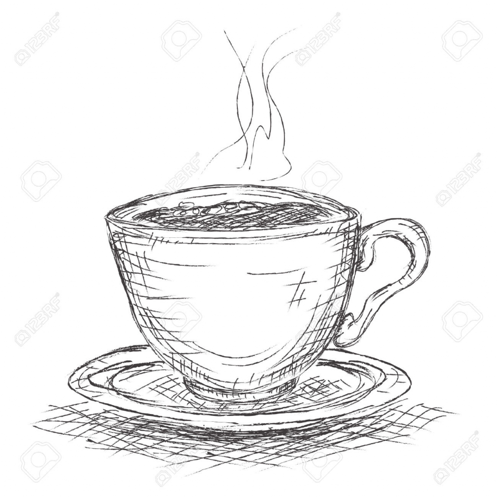 1024x1024 Drawing Of A Coffee Mug Vector Sketch Illustration Cup Of Coffee