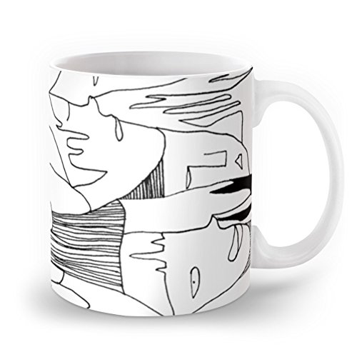 500x500 Society6 Faces Mug 11oz Black Amp White Line Art Best Price