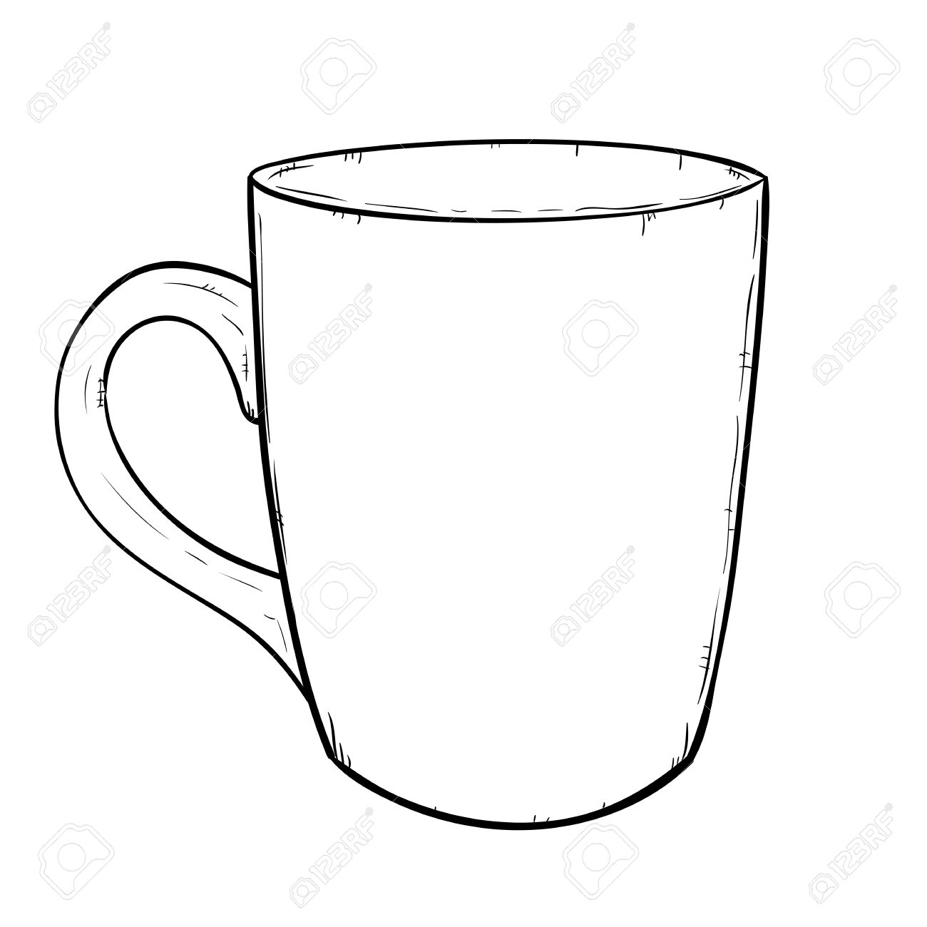1300x1300 Vector Sketch Illustration Of Cup Royalty Free Cliparts, Vectors