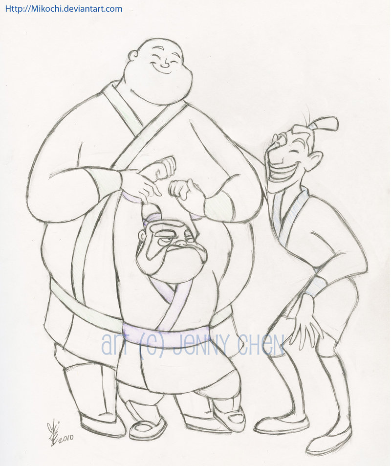 800x953 Mulan Po, Yao, And Ling By Mikochi