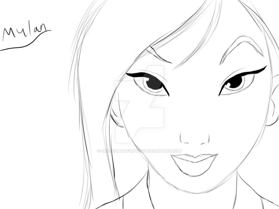 900x675 Mulan Sketch 1 By Sketchartforyou
