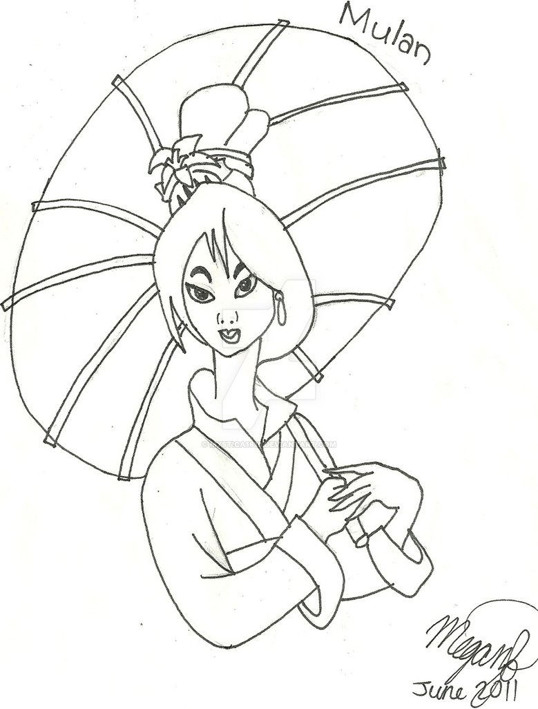 779x1026 Mulan Drawing By Mystica1616