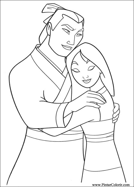 567x794 Drawings To Paint Amp Colour Mulan