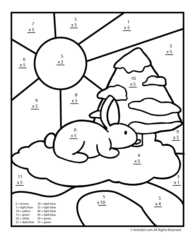 684x881 Snow Bunny Winter Themed Multiplication Worksheet Animal Jr.