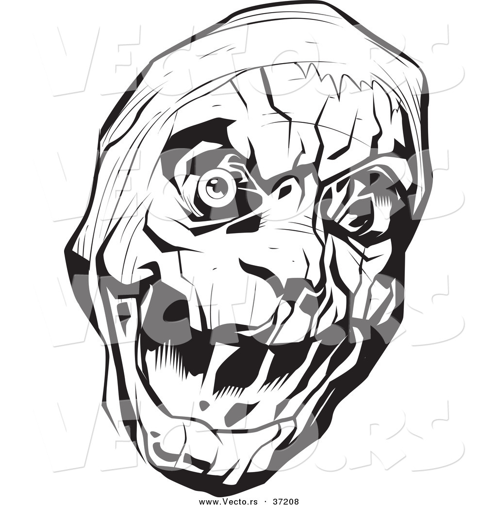 1024x1044 Vector Of A Scary Mummy Head