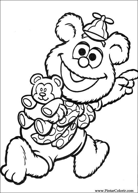 567x794 Drawings To Paint Amp Colour Muppet Babies