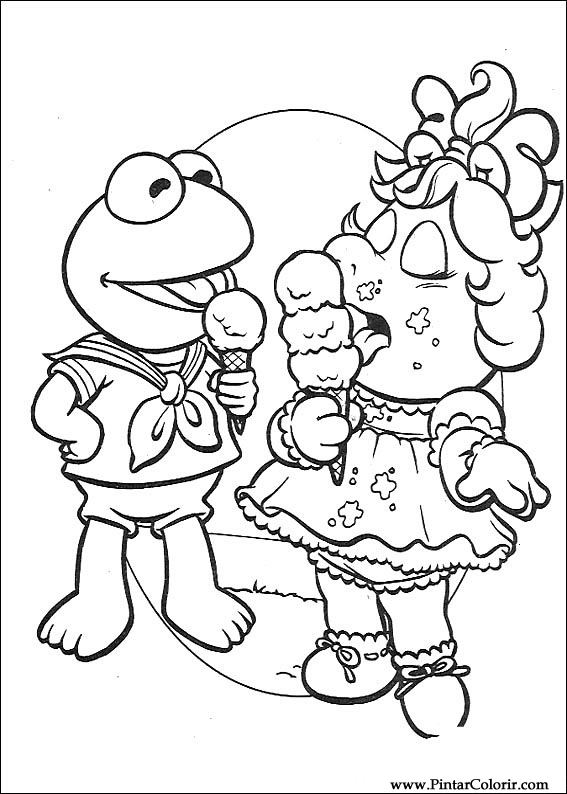 567x794 Drawings To Paint Amp Colour Muppet Babies