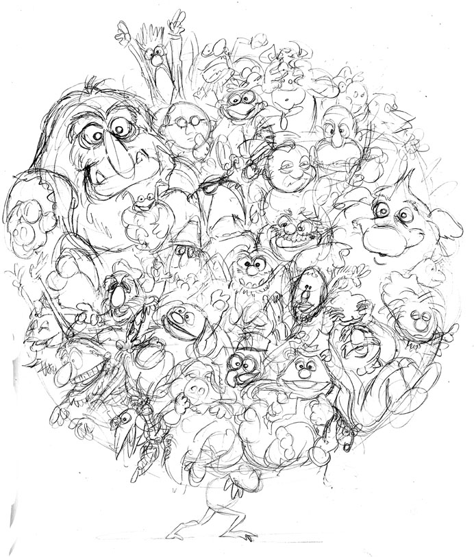692x813 Durkinworks Muppets World Of Friendship Sketch