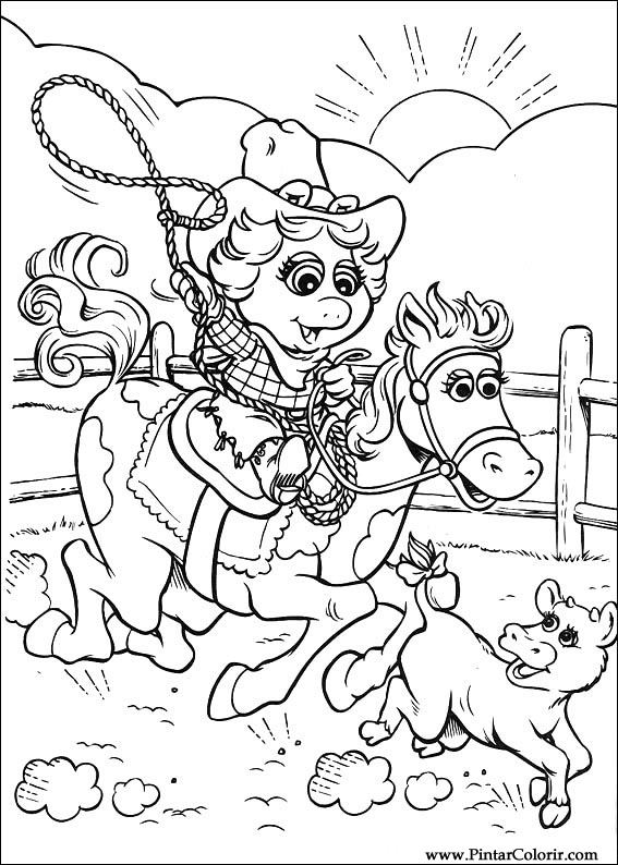 567x794 Drawings To Paint Amp Colour Muppet Babies