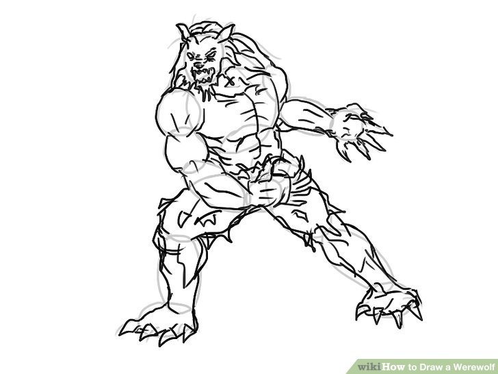 728x546 4 Ways To Draw A Werewolf
