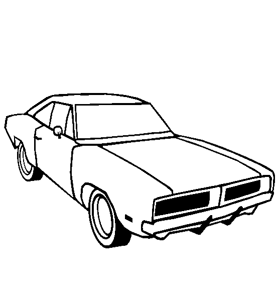 554x565 Muscle Cars Coloring Pages Free (7 Image)
