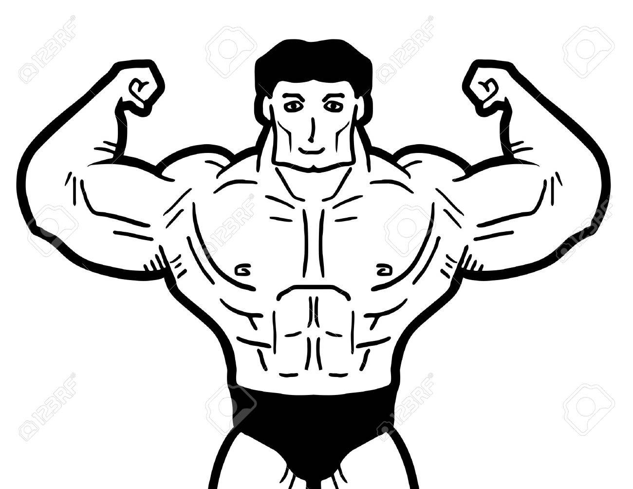1300x1004 Muscle Man Royalty Free Cliparts, Vectors, And Stock Illustration