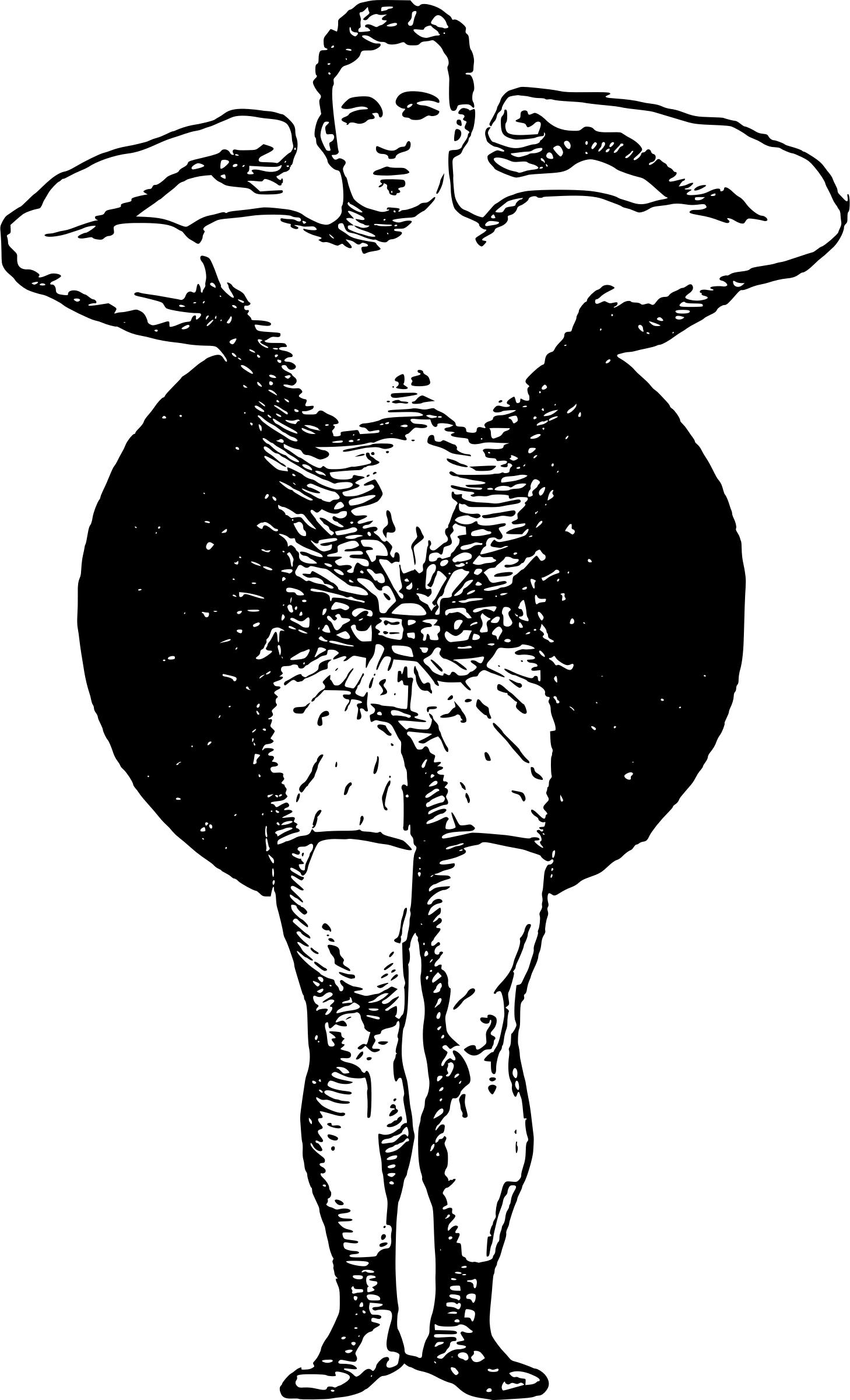 1458x2400 Muscle Man In Circle Icons Png