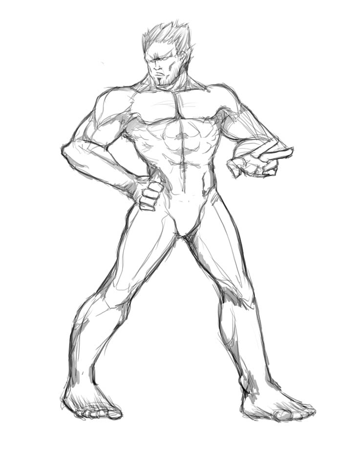 700x933 Muscleman Sketch By Meltheid 1