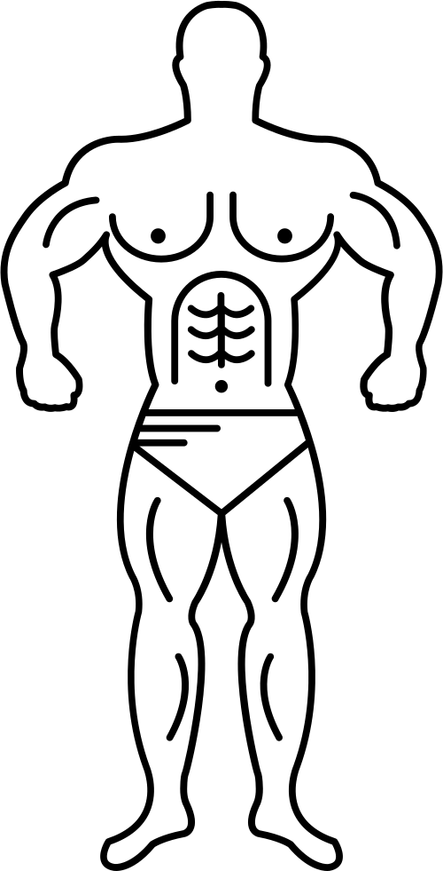 500x981 Super Muscle Man Outline Svg Png Icon Free Download ( 35964