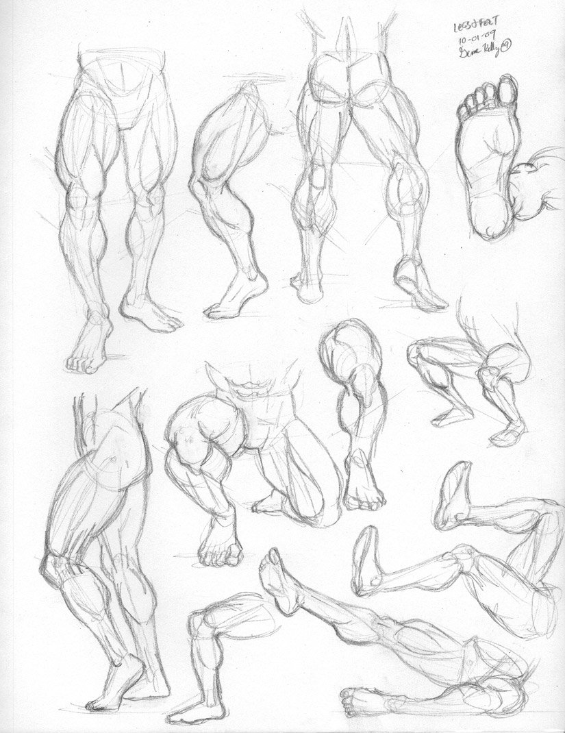 Muscular Legs Drawing at GetDrawings | Free download