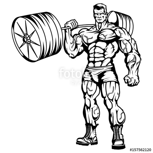 500x500 Gym Logo.bodybuilder The Muscular Body.sexy Man