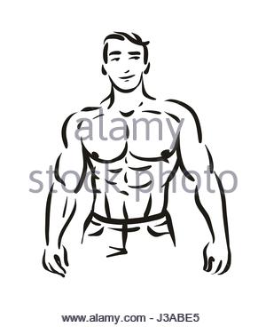 300x368 Arm Strong Man Silhouette Icon Stock Vector Art Amp Illustration