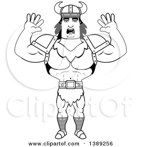 450x470 Clipart Of A Muscular Barbarian Man