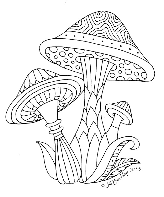 523x627 Mushroomstoadstools Doodle @ The Quilt Rat Mushrooms +