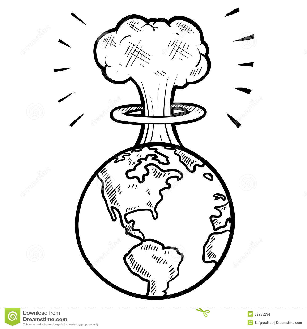 1300x1390 Drawn Explosion Mushroom Cloud