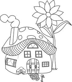 236x269 Mushroom House Drawing
