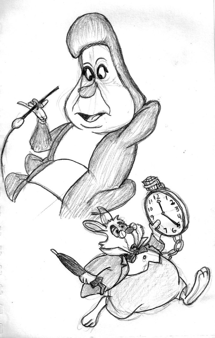 714x1119 Pencil Drawings Alice In Wonderland Mushroom Pencil Drawing