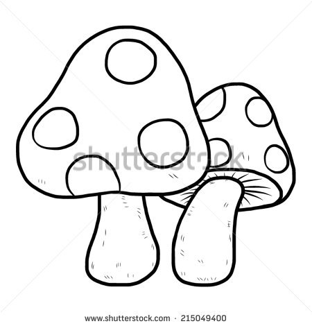 450x470 Drawn Mushroom Cartoon