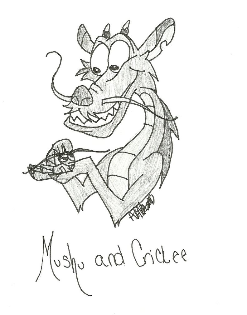792x1008 Mushu And Crickee By Aki Marcelline