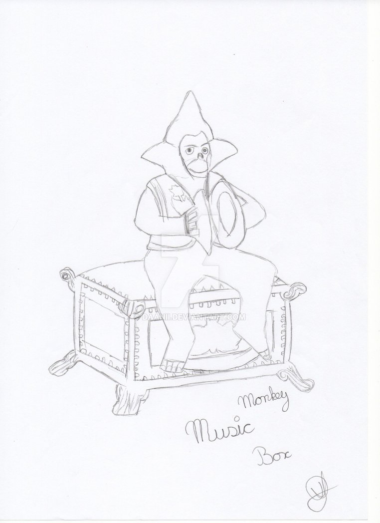 762x1048 Monkey Music Box By Daanii